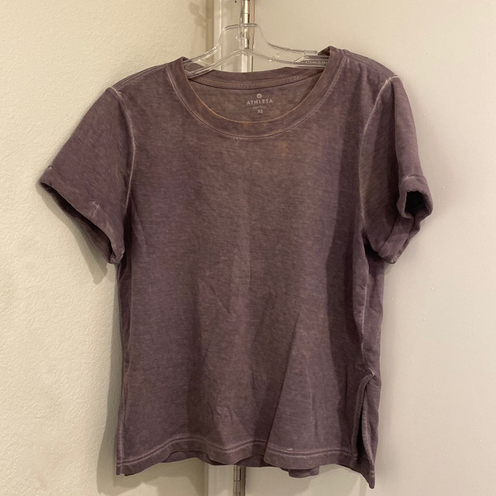 Gray Athleta activewear Tee, XS size